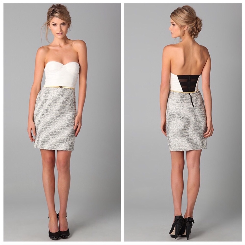 NWOT Alice + Olivia Elena Bustier silk dress Sz 4 - Picture 2 of 8